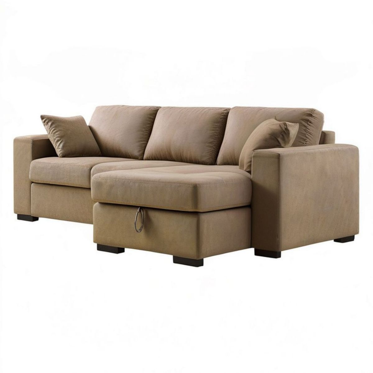 Beżowa sofa rozkładana z funkcją spania 260 x 95 x 85 cm